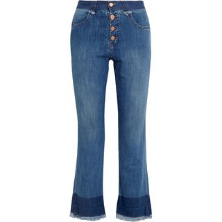 See by Chloe + Cropped Mid-Rise Flare Jeans