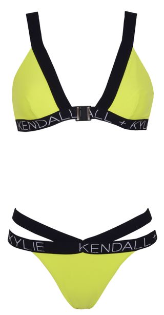 Kendall + Kylie + Tape Detailed Bikini Top and Pant