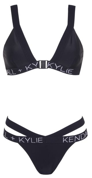 Kendall + Kylie + Tape Detailed Bikini Top