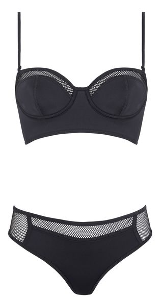 Kendall + Kylie + Mesh Cup Bikini Top and Pant