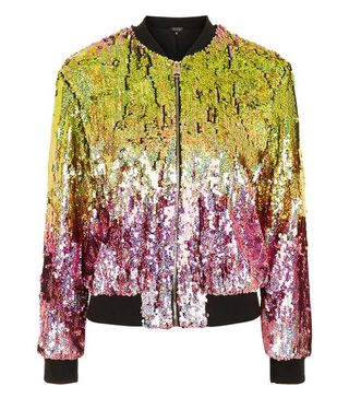 Topshop + Ombre Sequin Bomber