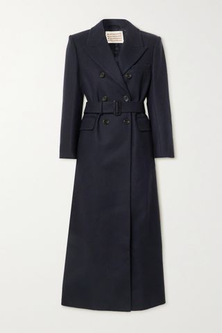 Alexachung + Truman Belted Double-Breasted Wool-Blend Coat