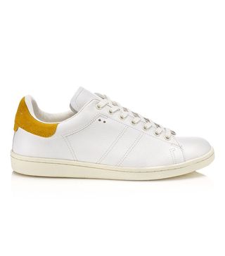 Isabel Marant + White Leather Bart Sneakers