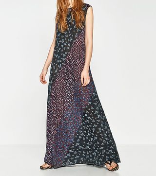 Zara + Long Patchwork Dress