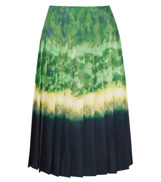 Altuzarra + Zurina Pleated Printed Chiffon Skirt