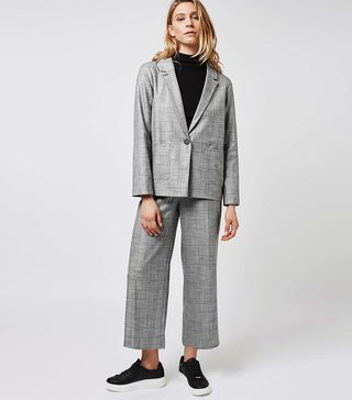 Topshop + Checked Tonic Suit Blazer and Trousers