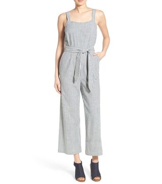 Madewell + Muralist Stripe Crop Jumpsuit