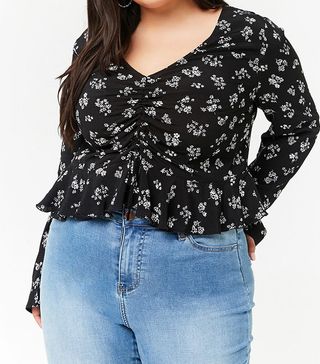 Forever 21+ + Floral Ruched Top