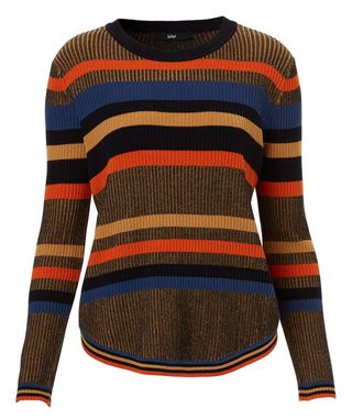 Sportsgirl + Fitted Stripe Rib Sweater