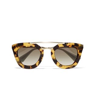 Prada + D-Frame Acetate and Gold-Tone Sunglasses