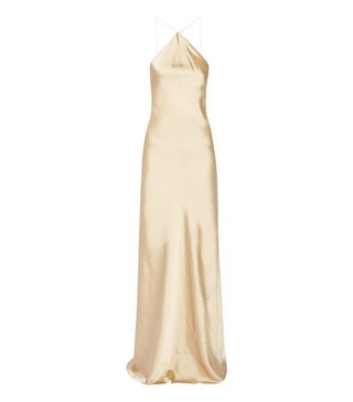 Calvin Klein Collection + Satin Halterneck Gown