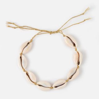 Orelia + Cowrie Shell Cord Anklet