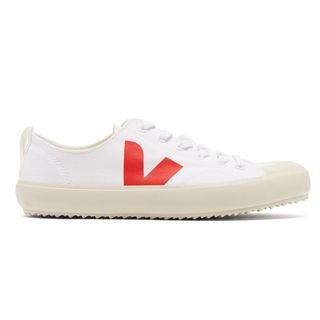 Veja + Nova White and Read Canvas Trainers