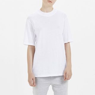 Bassike + Wide Rib Neck Short Sleeve Tee