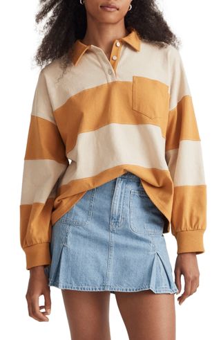 Madewell + Striped Rugby Polo Shirt