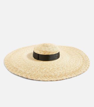 Topshop + Wide-Brim Straw Hat