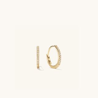 Mejuri + Pavé Diamond Huggie Hoops