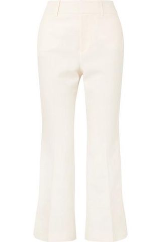 Frame + Linen-Blend Flared Pants