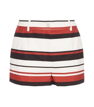 Dolce 
Gabbana + Riga Striped Cotton-Gabardine Shorts