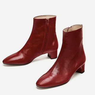 Zara + Ankle Boots With Block Heel