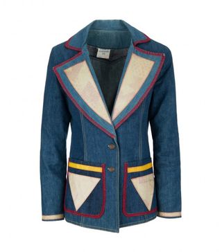 Vintage + 1970s Denim Patchwork Jacket