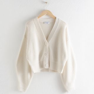 & Other Stories + Cream Cropped Cardigan