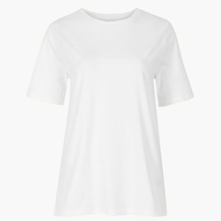 Marks and Specer + Cotton Straight Fit T-Shirt