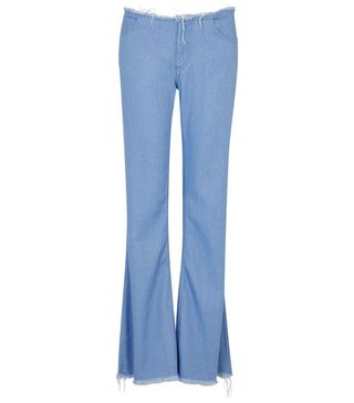 Marques’Almeida + Blue Frayed Flared Jeans