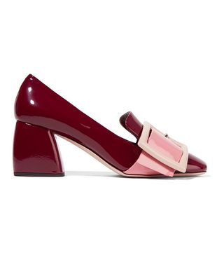 Miu Miu + Buckled Patent Leather Pumps