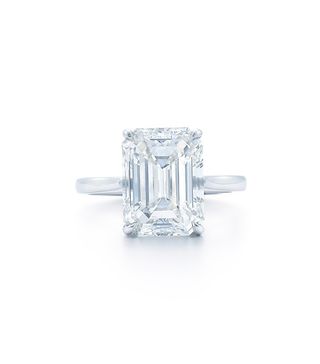 Kwiat + Emerald Cut Diamond Engagement Ring