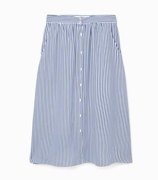 Mango + Striped Pattern Skirt