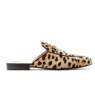 Gucci + Princetown Calf-Hair Backless Loafers