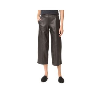 Vince + Leather Front Seam Culottes