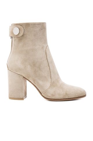 Gianvito Rossi + Suede Chunky Heel Boots