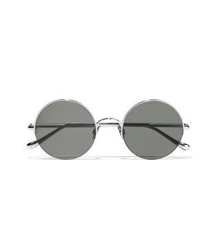 Sunday Somewhere + Raine Round-Frame Silver-Tone Sunglasses
