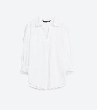 Zara + Poplin Blouse