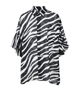 Junya Watanabe Comme Des Garcons + Zebra Print Oversized Shirt