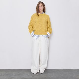 Zara + Cable-Knit Sweater