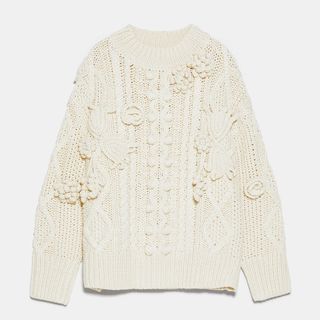 Zara + Sweater With Crochet