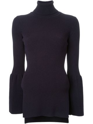 Scanlan Theodore + Crepe Knit Flared Sleeve Sweater