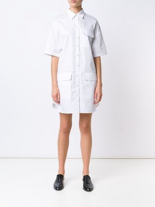 Grey Jason Wu + Relaxed Cotton Shirting Shirt Dress
