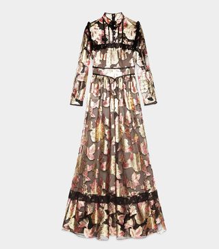 Gucci + Iridescent Floral Organza Gown