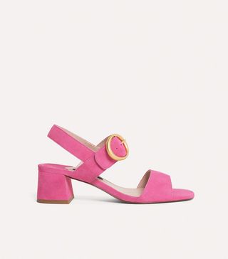 Uterqüe + Pink Buckled Sandals