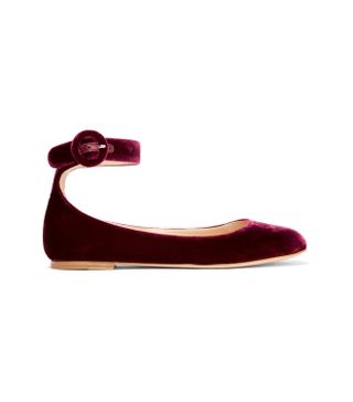 Gianvito Rossi + Velvet Ballet Flats