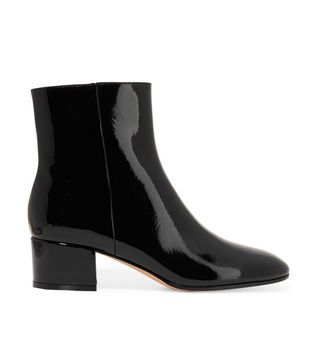 Gianvito Rossi + Patent-Leather Ankle Boots