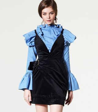 Storets + Ken Wrap Velvet Dress