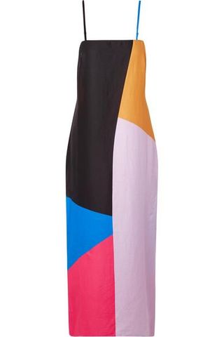 Mara Hoffman + Sena Colorblock Organic Cotton-Voile Maxi Dress