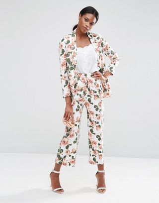 ASOS + Floral Edge To Edge Blazer