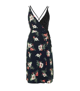 Topshop + Floral Wrap Slip Dress