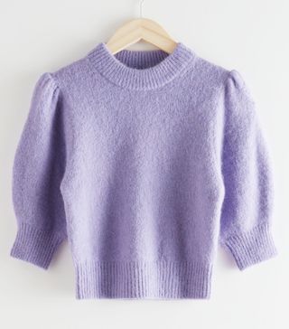 & Other Stories + Alpaca Wool Blend Puff Sleeve Jumper